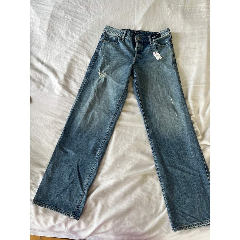 Express Blue Straight Leg Jeans